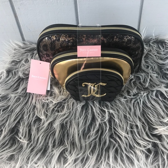 Juicy Couture Handbags - NWT Juicy Couture 3 PC Sequin Cosmetic Bags